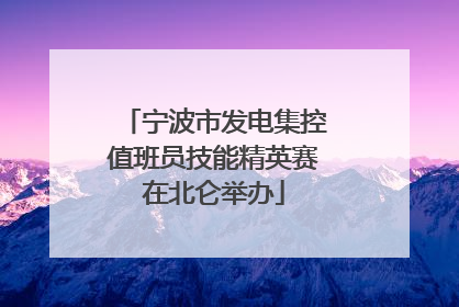 宁波市发电集控值班员技能精英赛在北仑举办